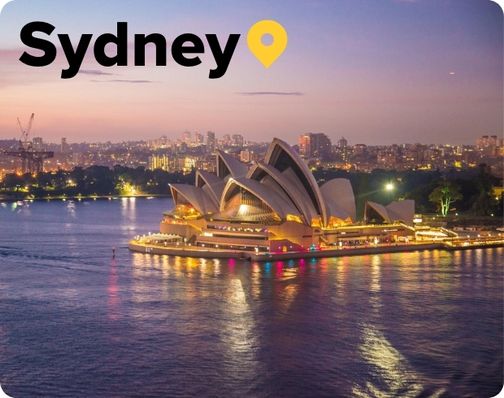 Sydney Opera House at dusk Sydney Australia